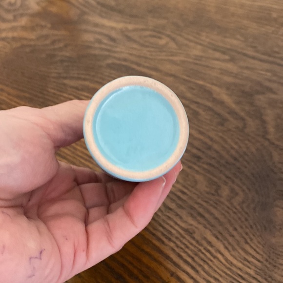 MCM blue with goldtone accents bud vase - Picture 3 of 10